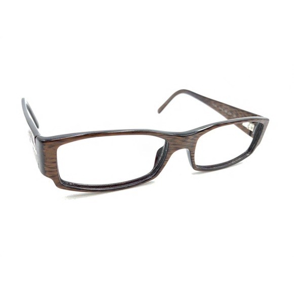 Prada VPR 03H 7BP-1O1 Brown Rectangle Eyeglasses Frames 53-16 135 Italy Designer - Picture 1 of 12